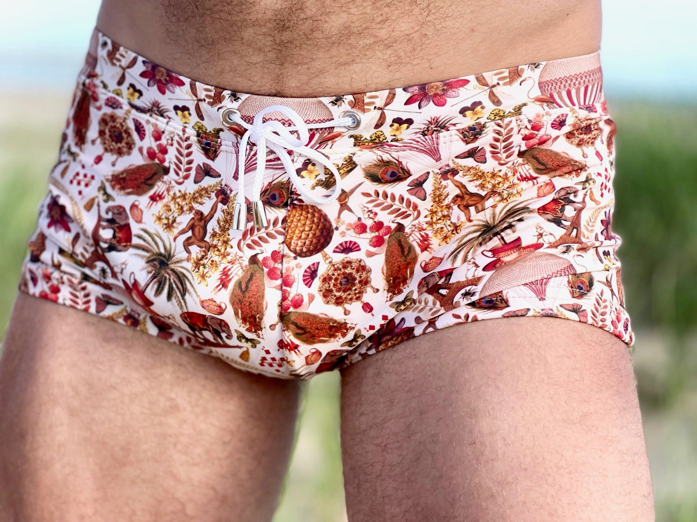 parisian pineapple swim trunk