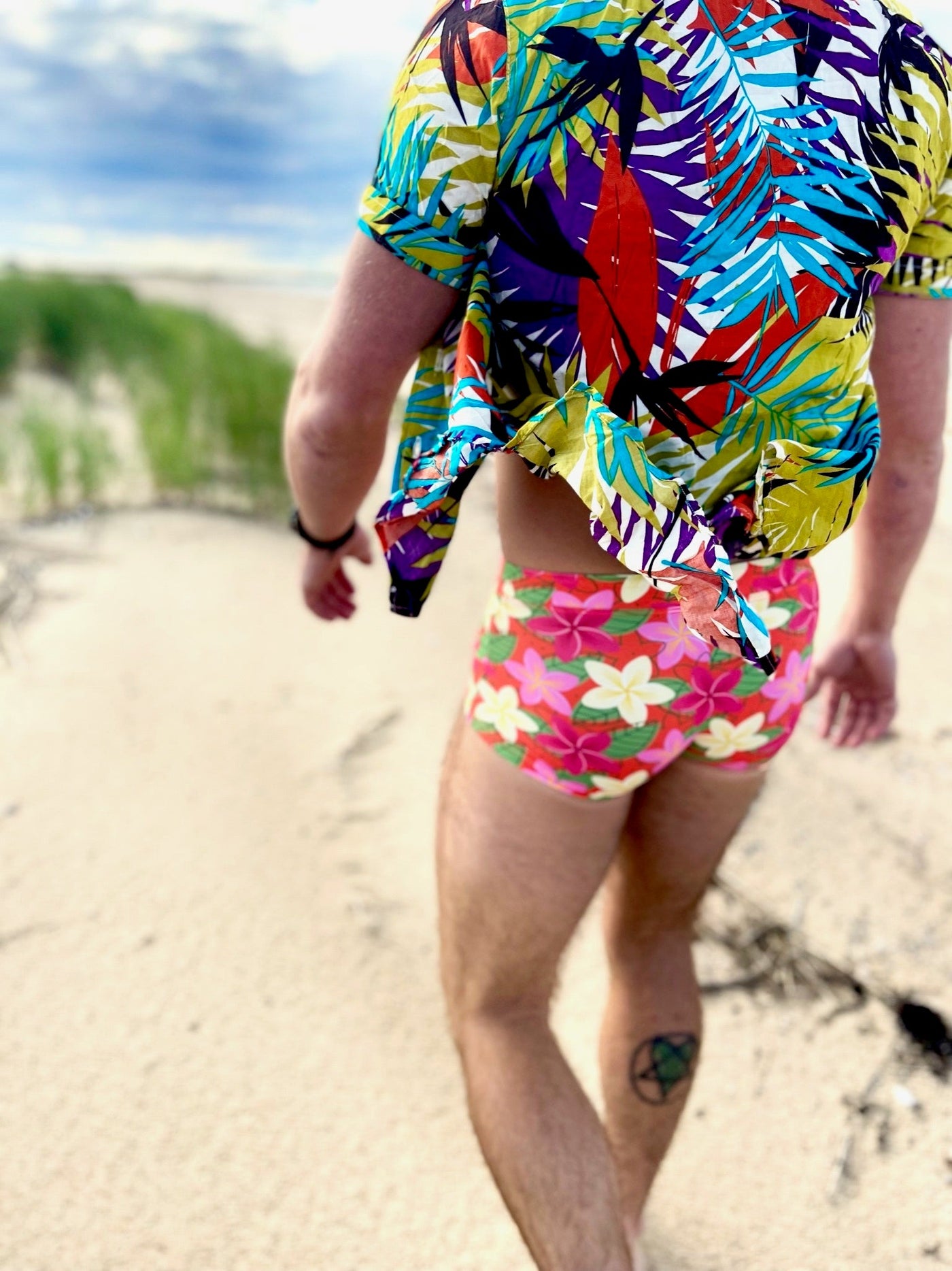 floral fuckit swim trunk