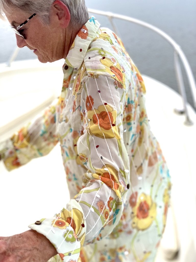 green sprinkle tunic