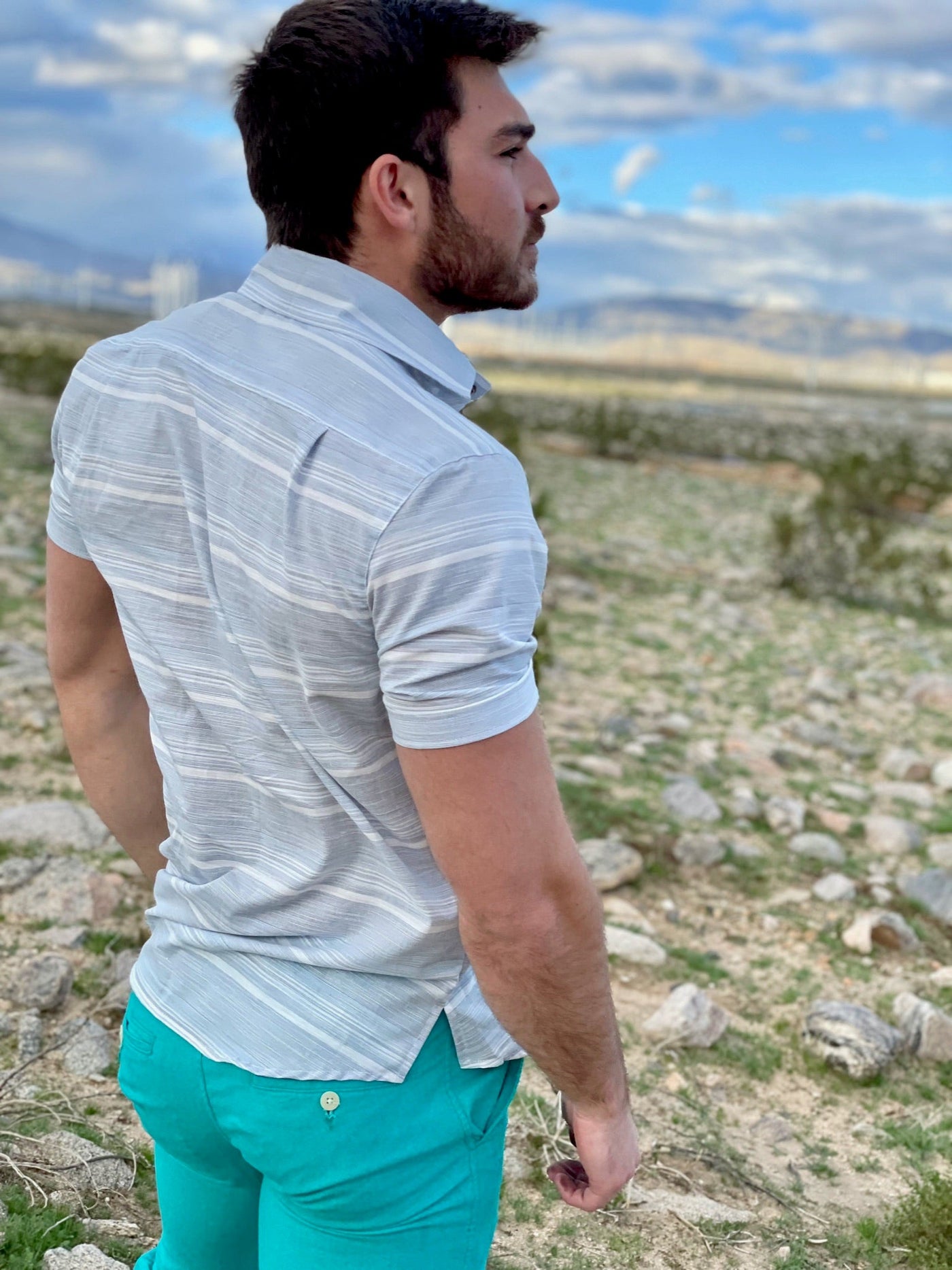 slub stripe yard dyed SS