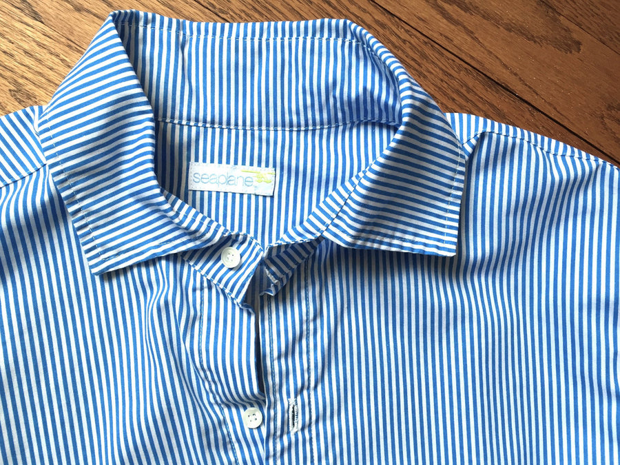 electric blue stripe LS