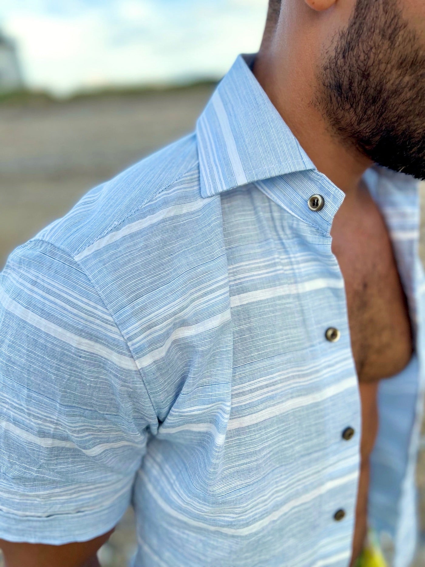 slub stripe yard dyed SS