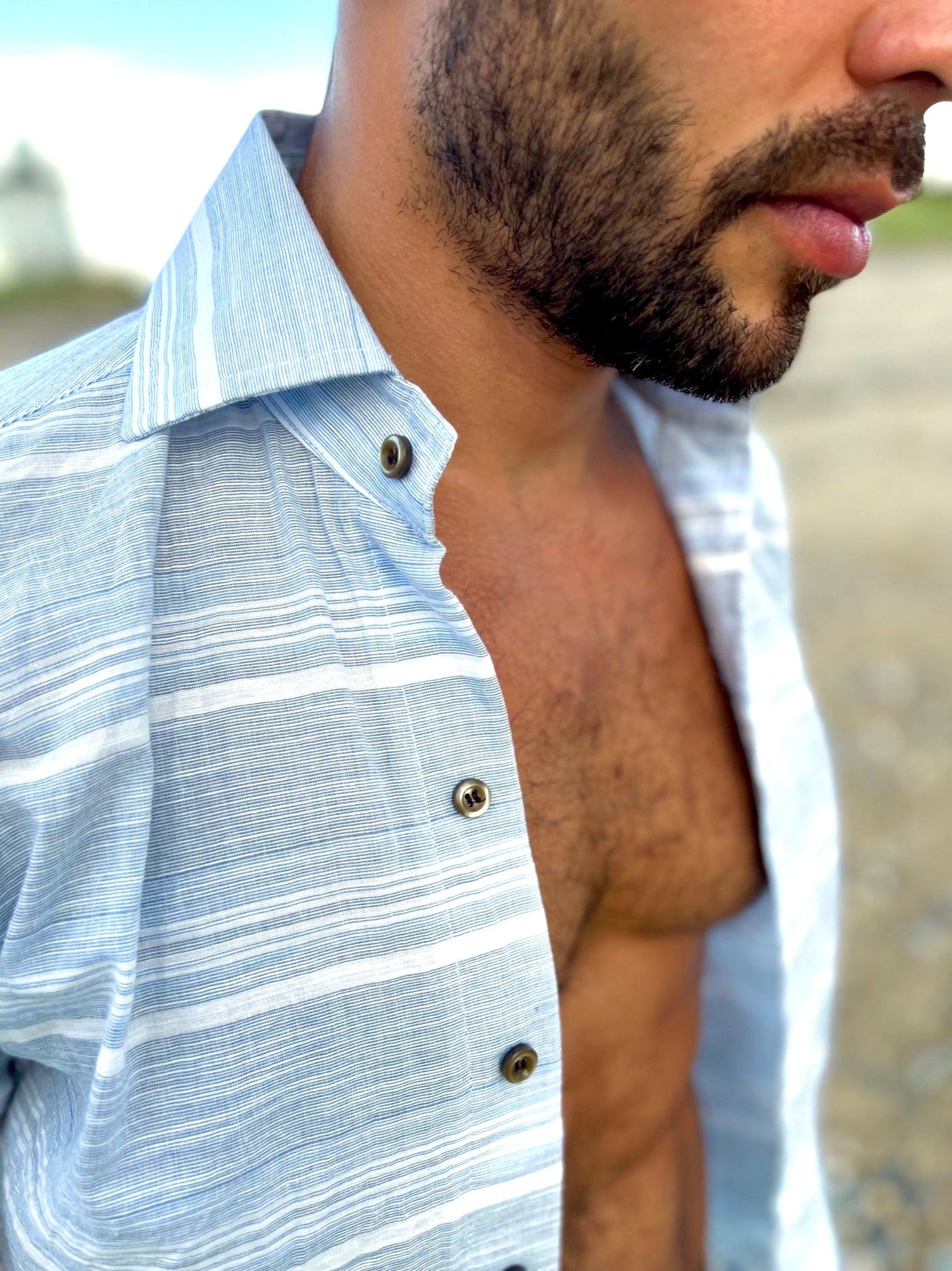 slub stripe yard dyed SS
