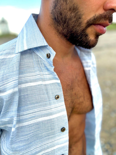 slub stripe yard dyed SS