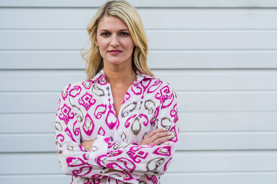 india fuchsia tunic