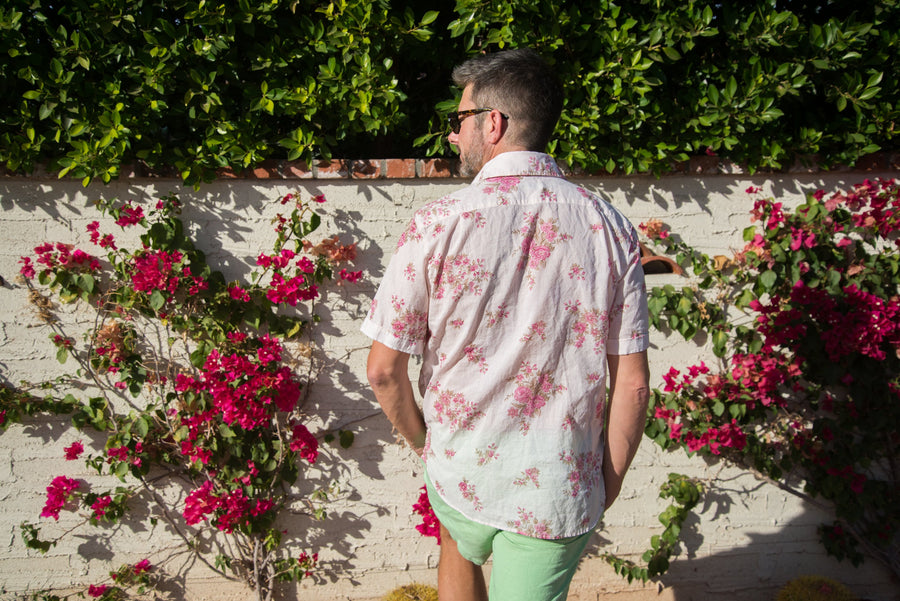 niloo cream and rose floral SS