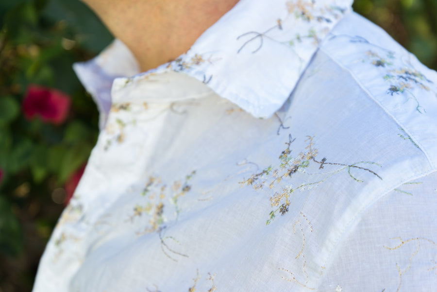 rays sage embroidered SS