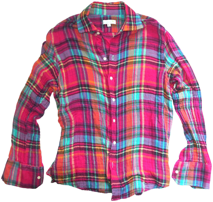 fuschia crinkleplaid