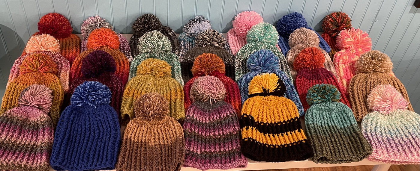 Linda's adult knitted hats