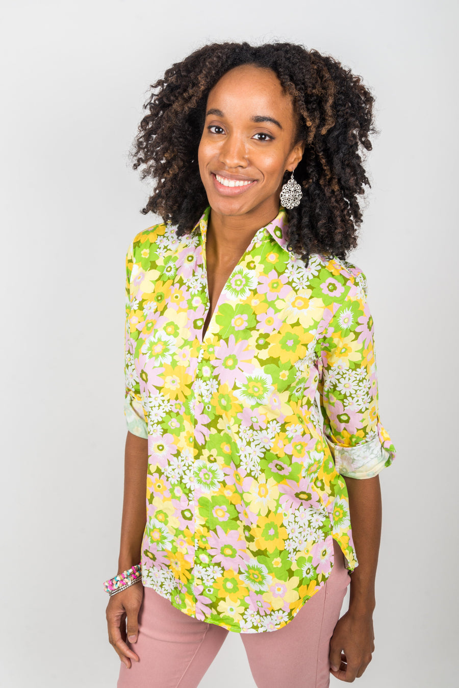 surprise pea/mauve tunic