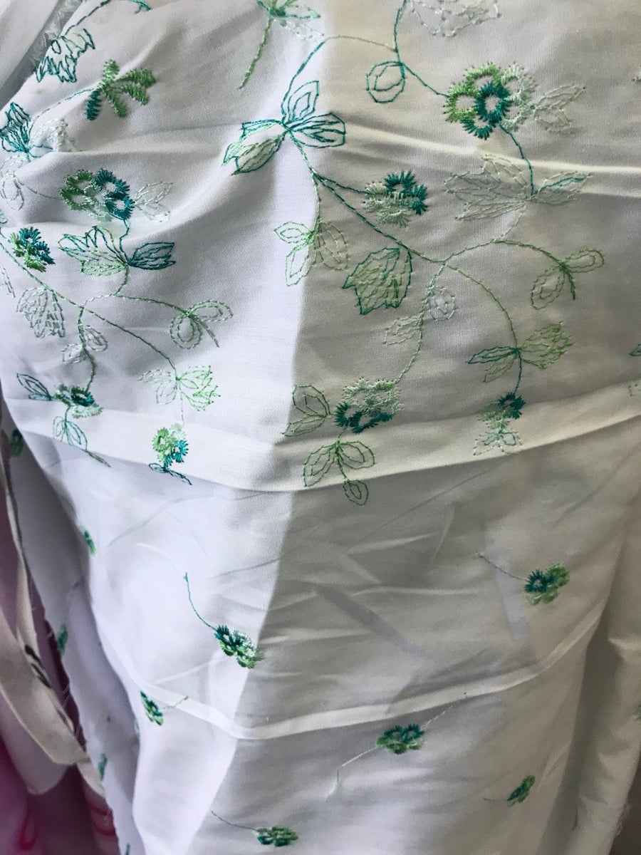 little green embroidered SS